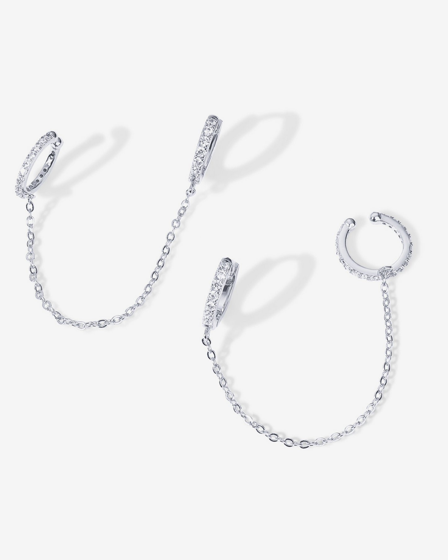 Ear Cuff Dangle Chain Earrings