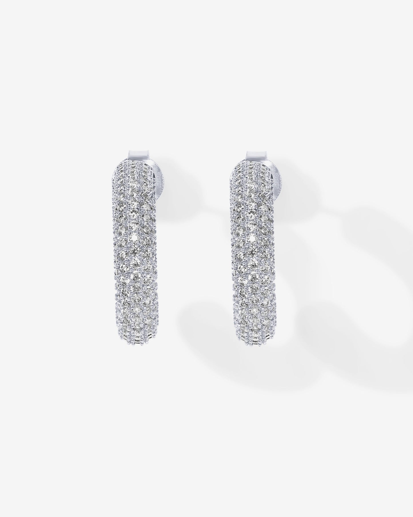 Cubic Zirconia Chunky Hoop Earrings
