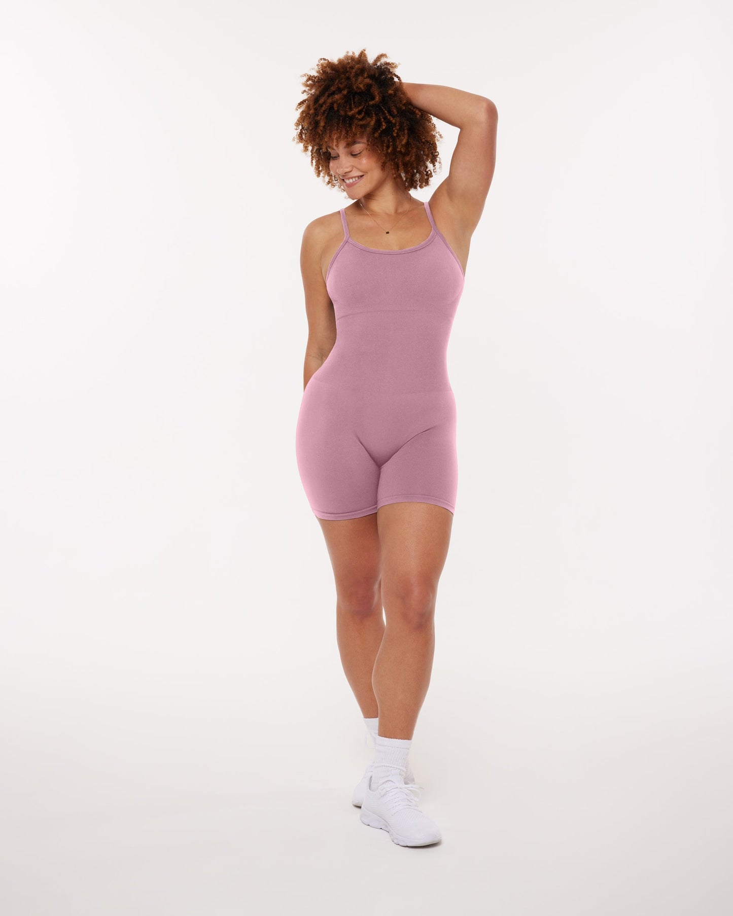 Seamless Low-Impact Butt Lifting 5" Adjustable Cami Romper