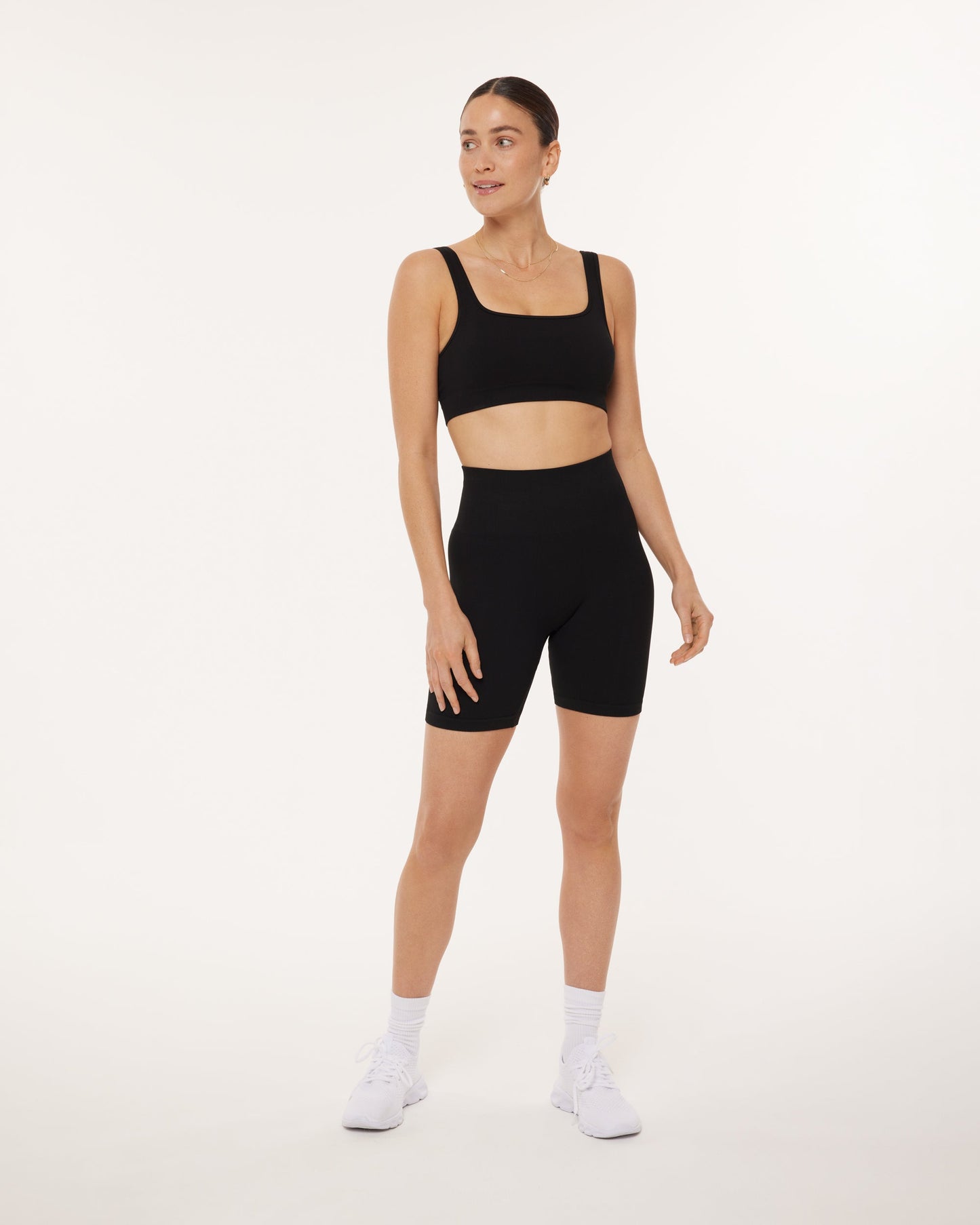 Seamless Ribbed Sculpting High-Waisted 6" Biker Shorts
