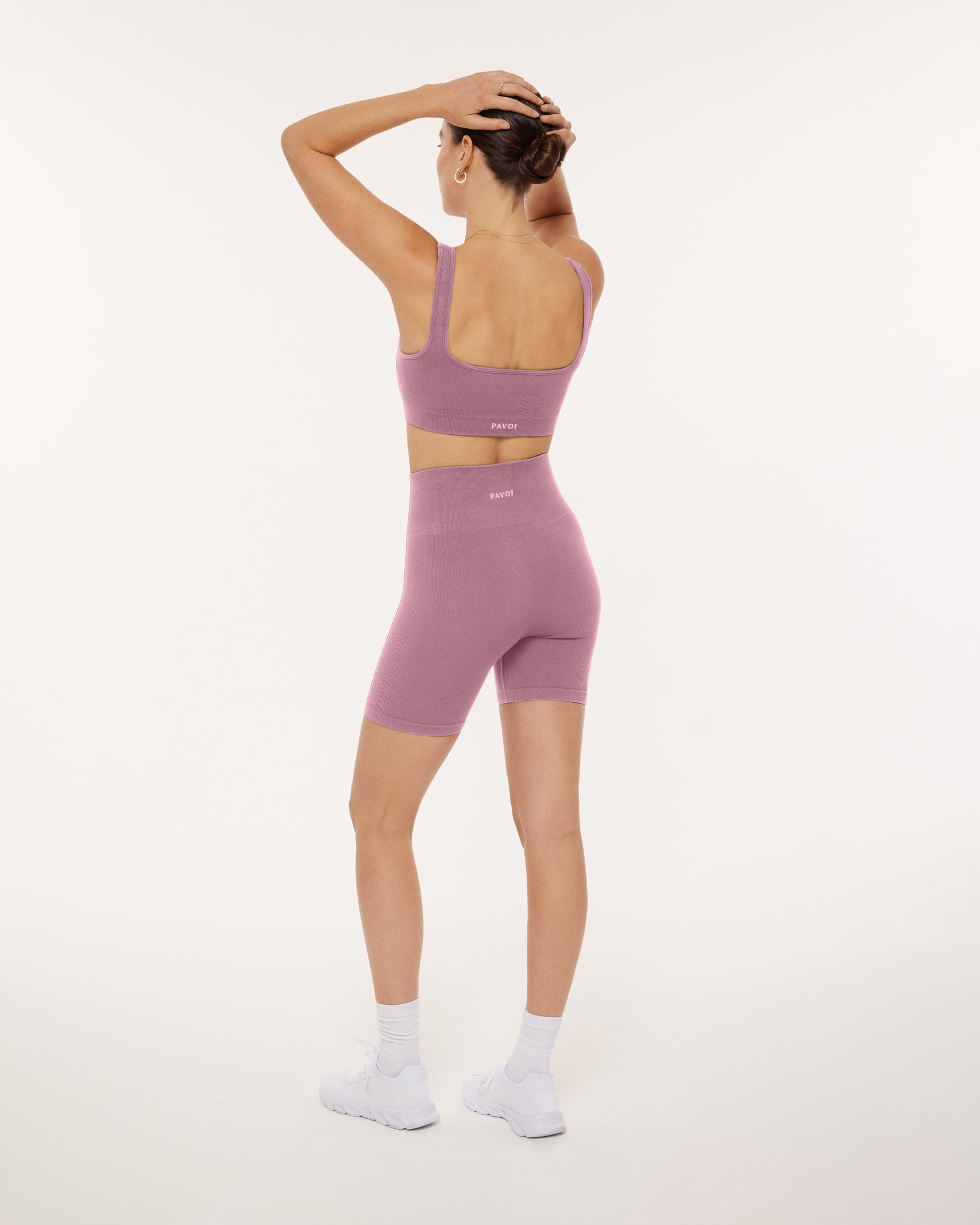 Seamless Ribbed Sculpting High-Waisted 6" Biker Shorts