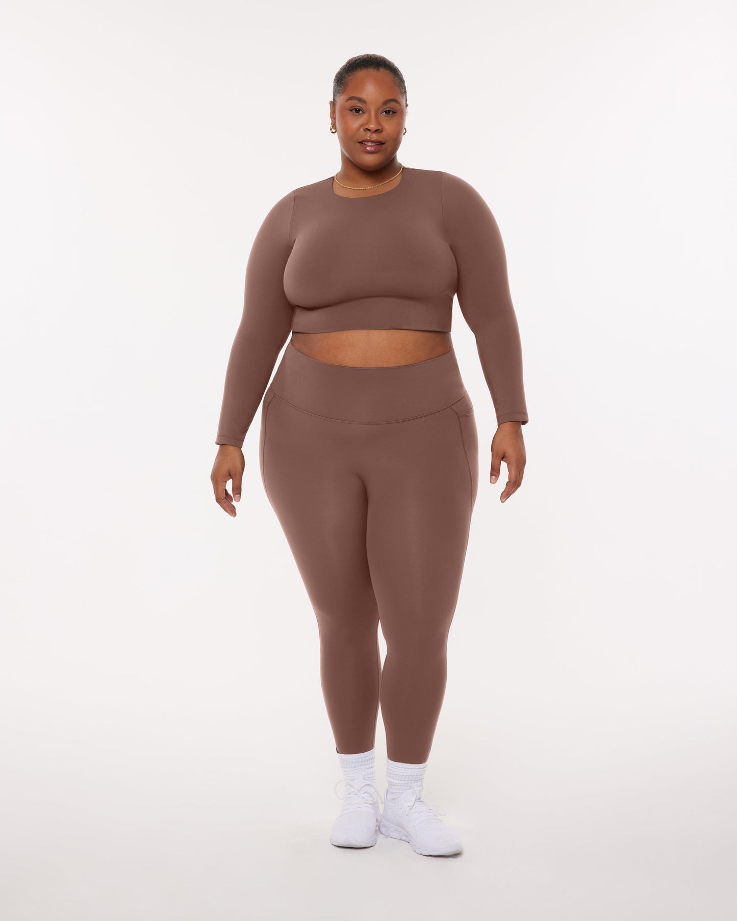 Medium-Impact Long Sleeve Workout Crop Top
