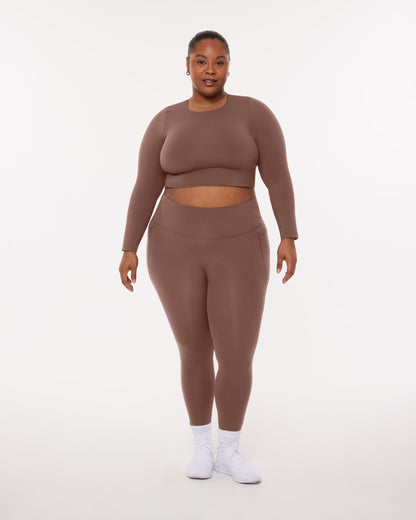 Medium-Impact Long Sleeve Workout Crop Top