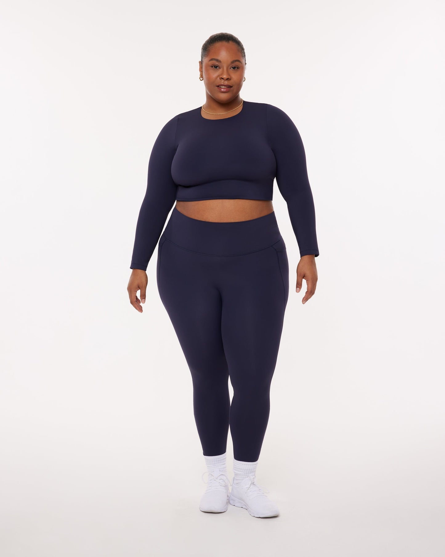 Medium-Impact Long Sleeve Workout Crop Top