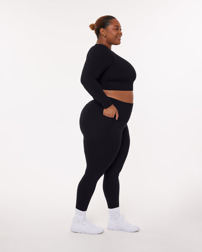 Medium-Impact Long Sleeve Workout Crop Top
