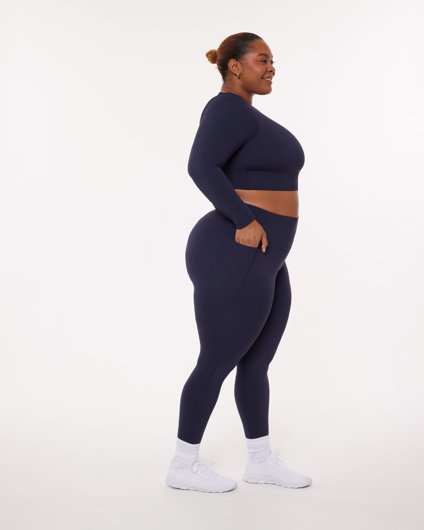 Medium-Impact Long Sleeve Workout Crop Top