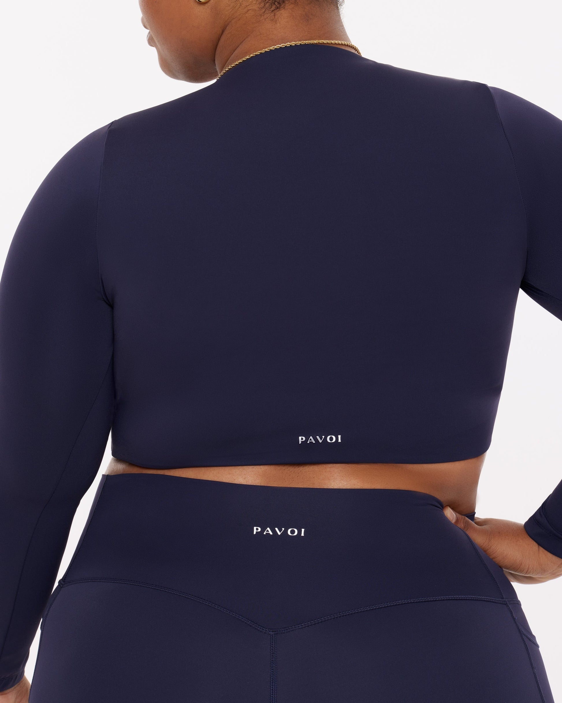 Medium-Impact Long Sleeve Workout Crop Top