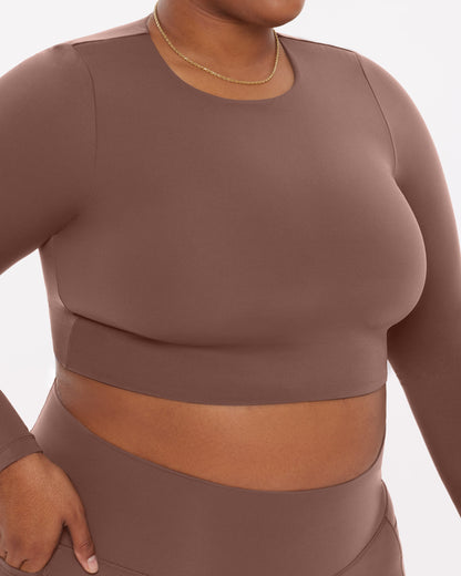 Medium-Impact Long Sleeve Workout Crop Top