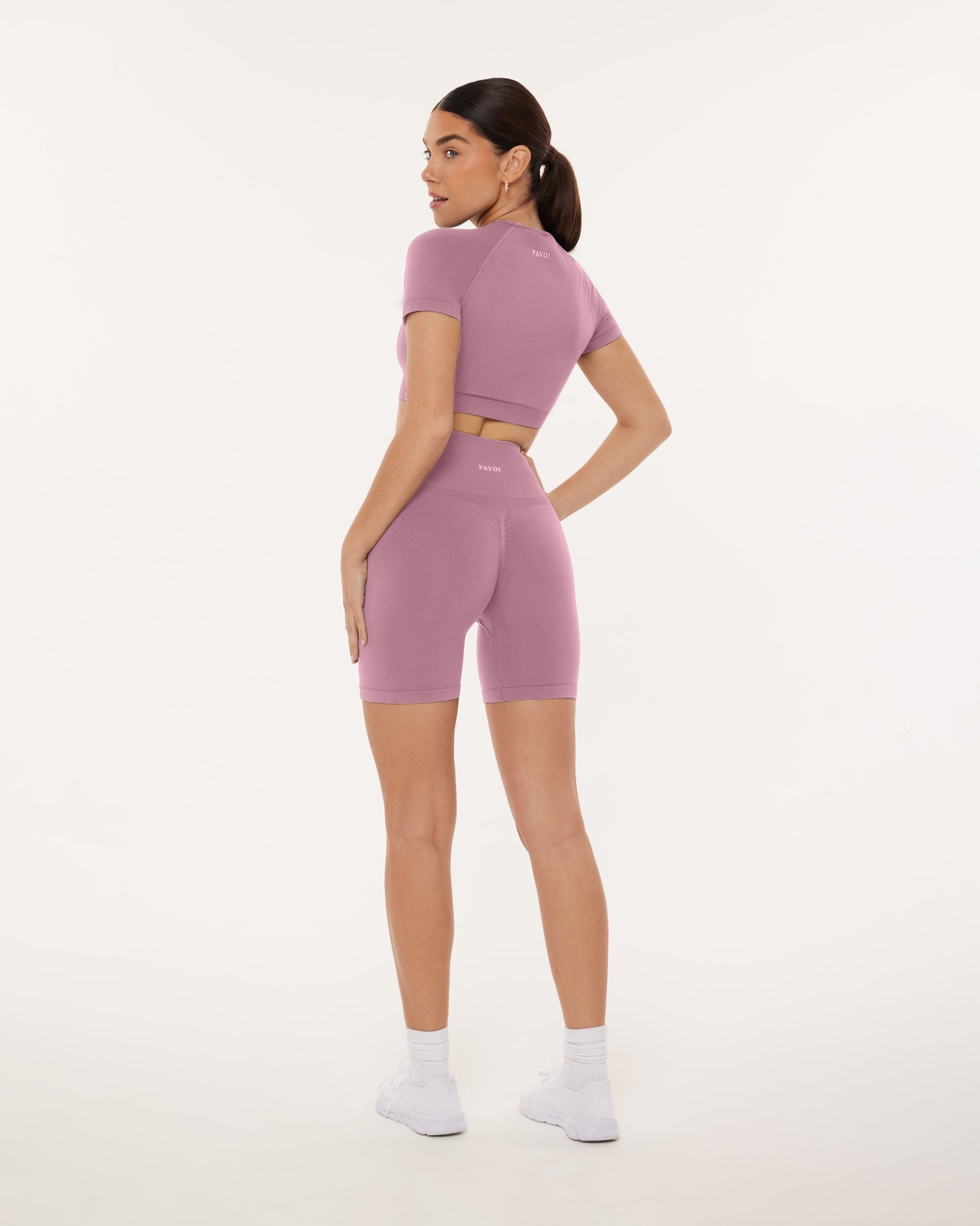 Seamless High-Support Short Sleeve Workout Crop Top