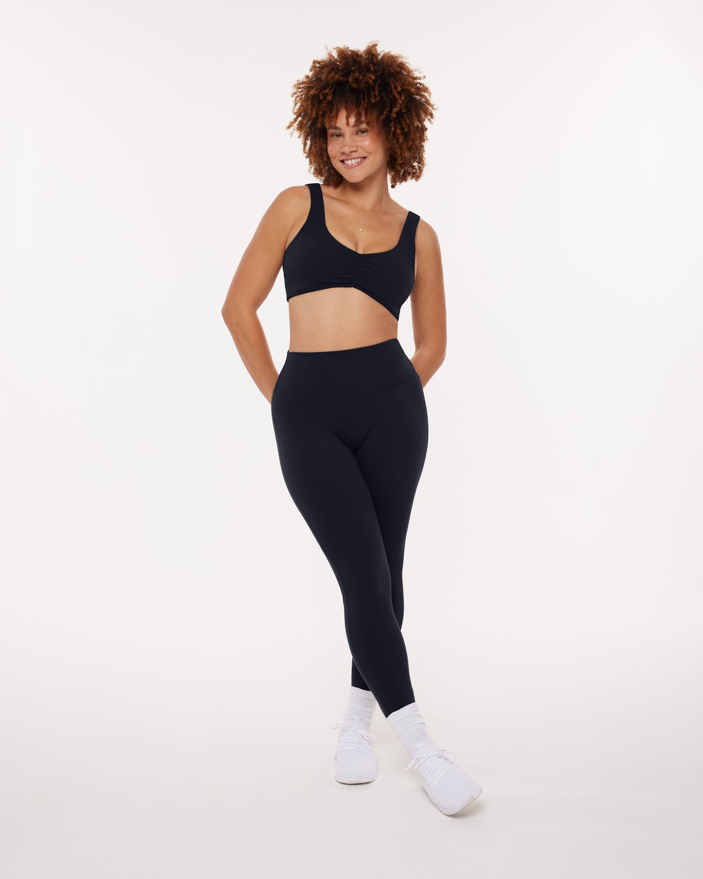 High-Waisted Lifting Full-Length Yoga Leggings with Scrunch
