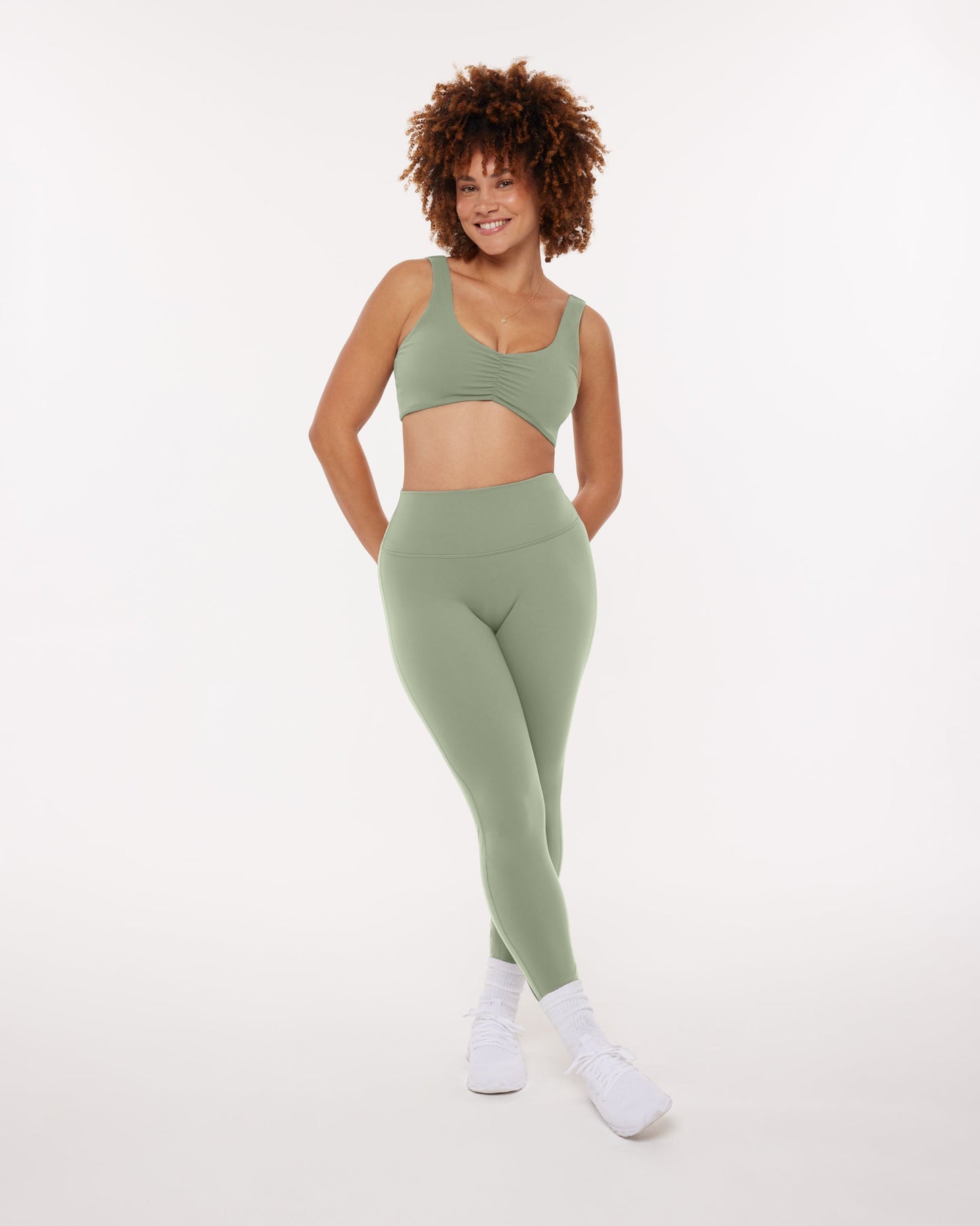High-Waisted Lifting Full-Length Yoga Leggings with Scrunch