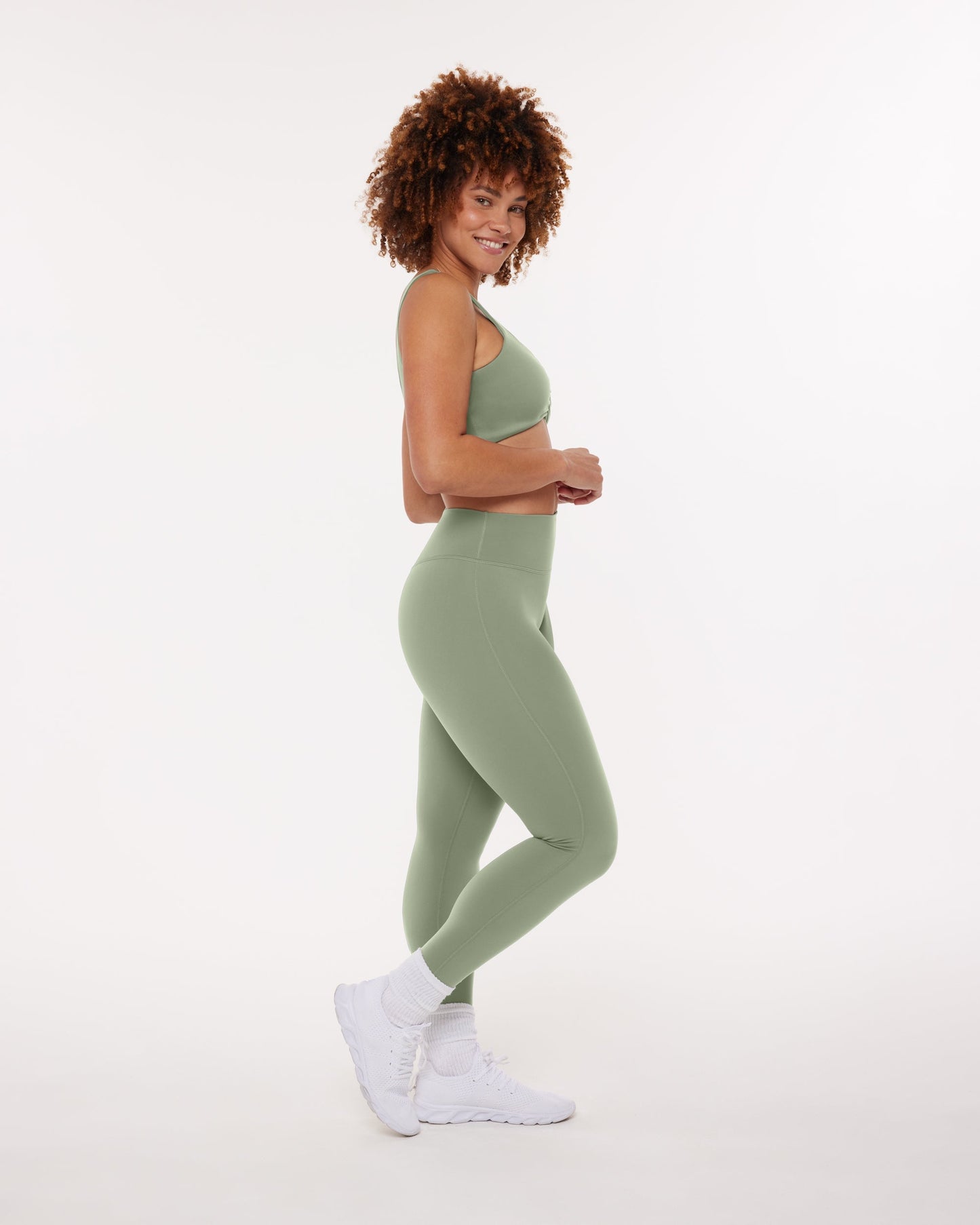 High-Waisted Lifting Full-Length Yoga Leggings with Scrunch