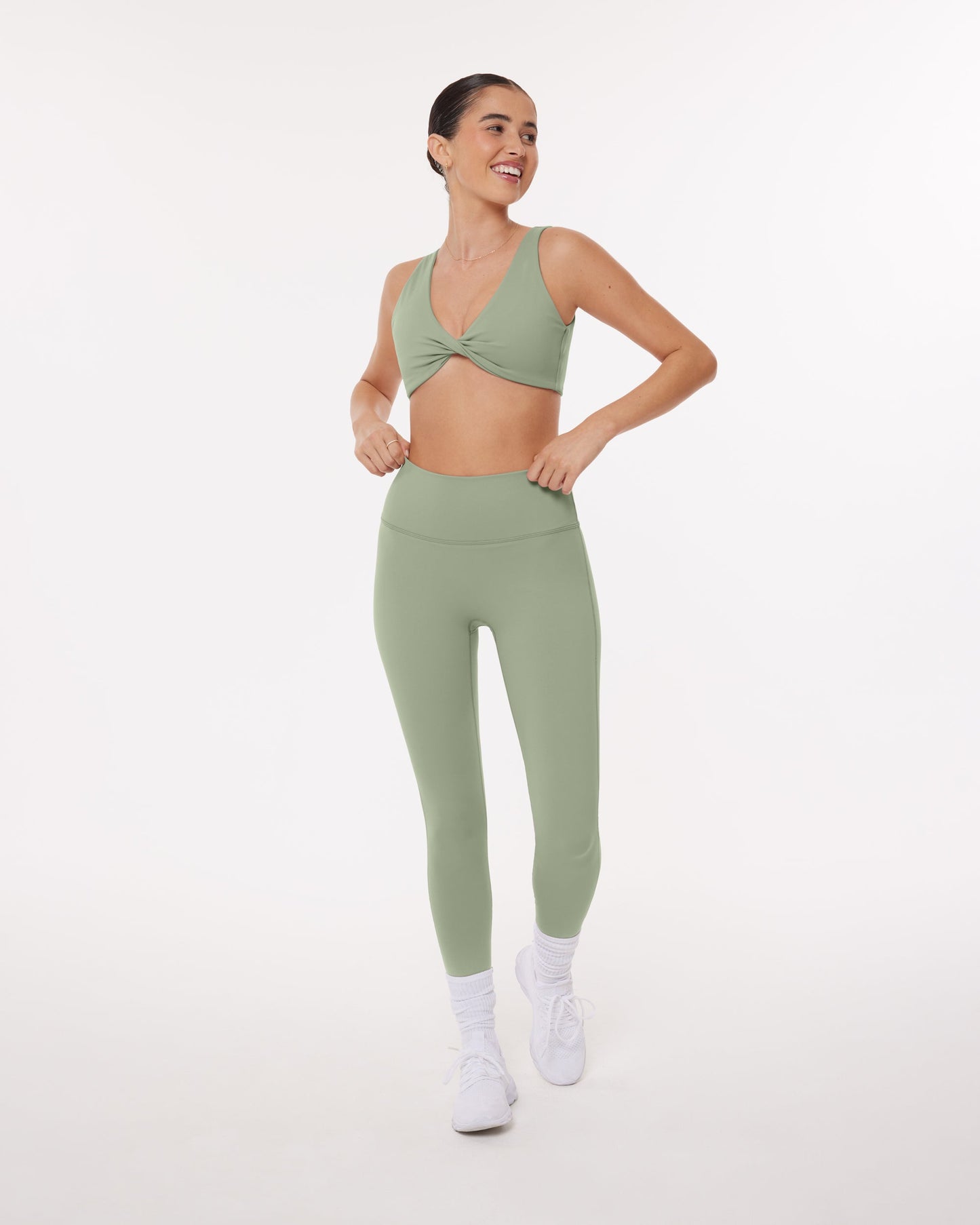 High-Waisted Lifting Full-Length Yoga Leggings with Scrunch