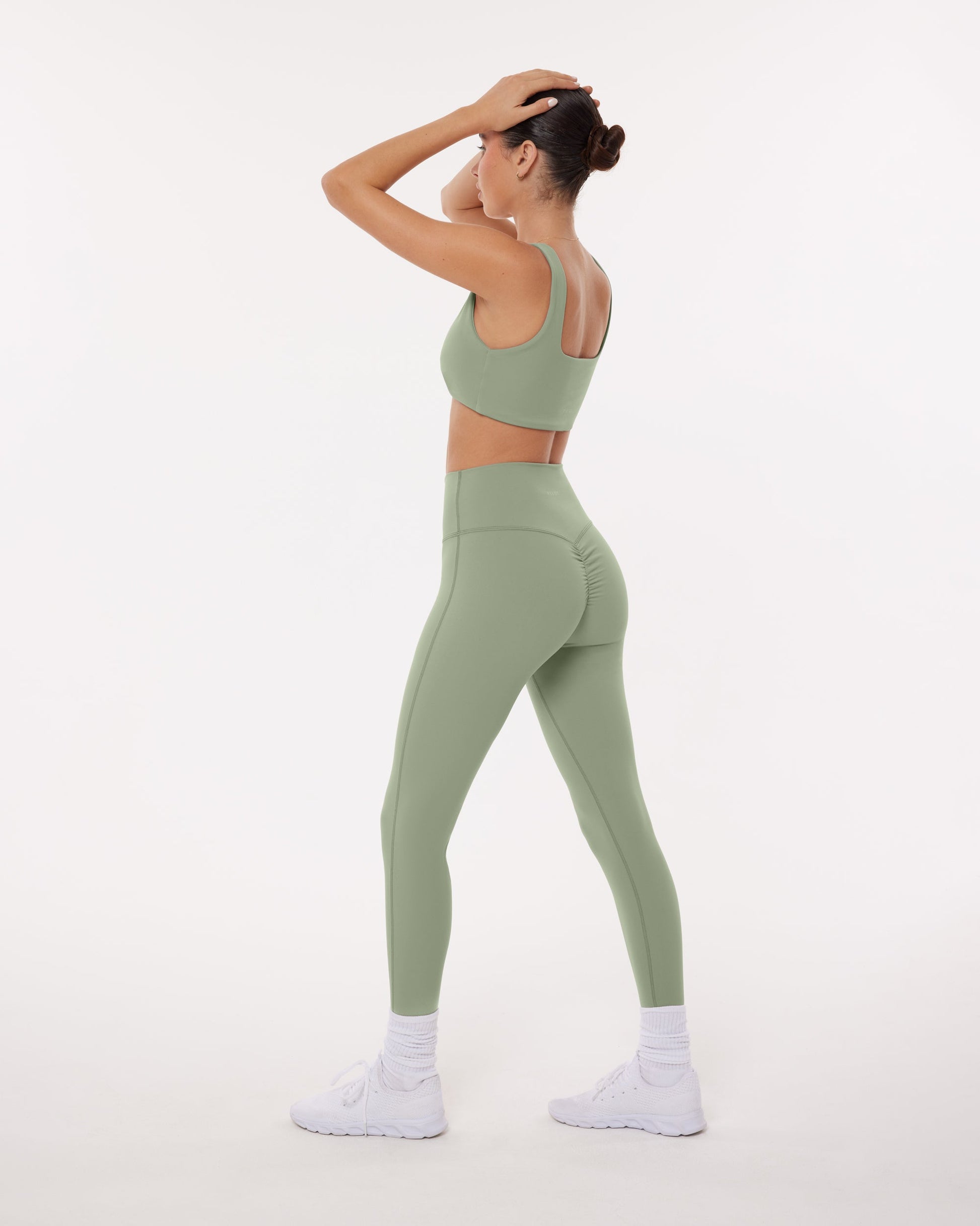 High-Waisted Lifting Full-Length Yoga Leggings with Scrunch