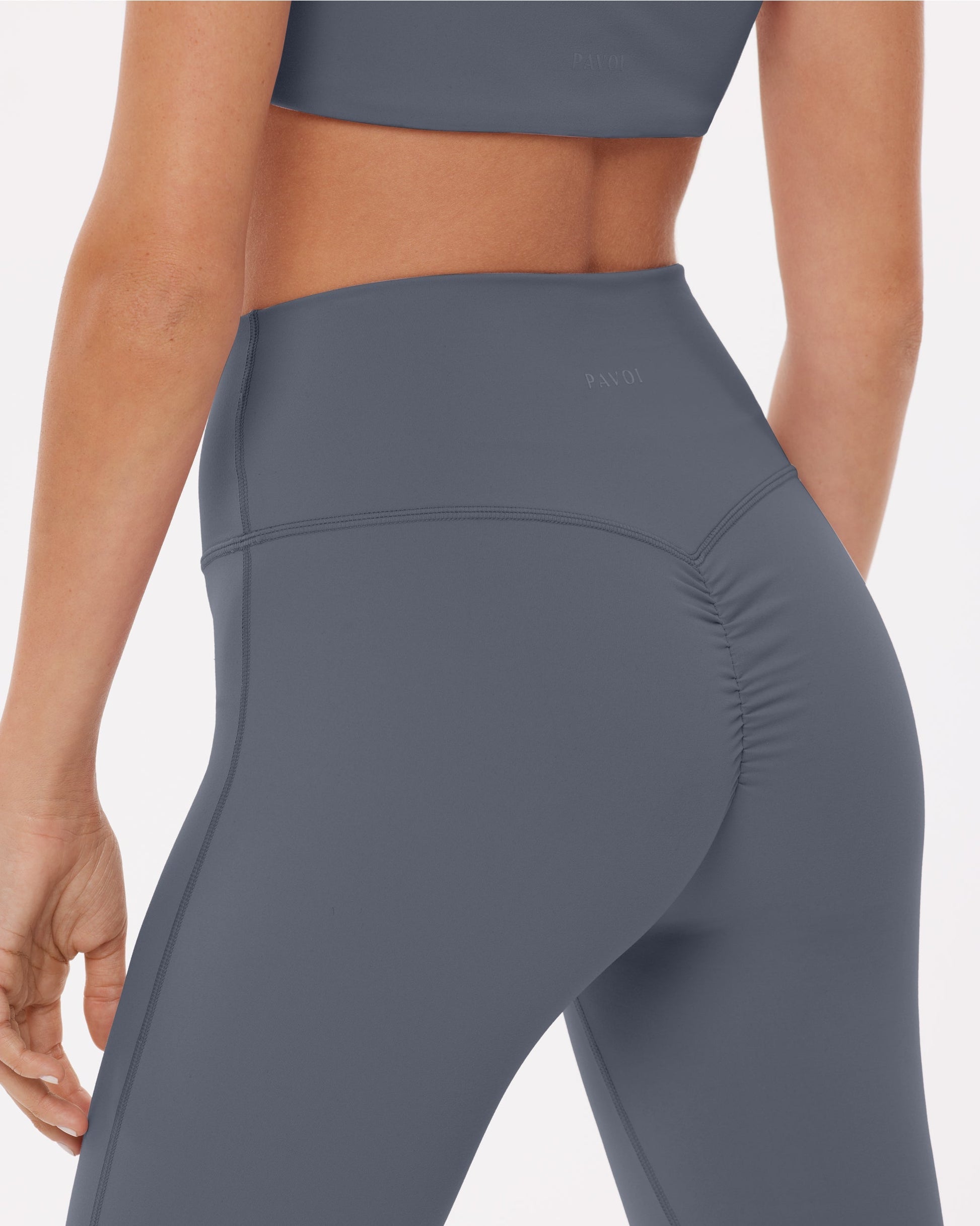 High-Waisted Lifting Full-Length Yoga Leggings with Scrunch