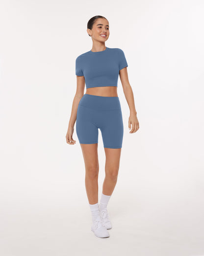 Lounge Athleisure Short Sleeve Crop T-Shirt
