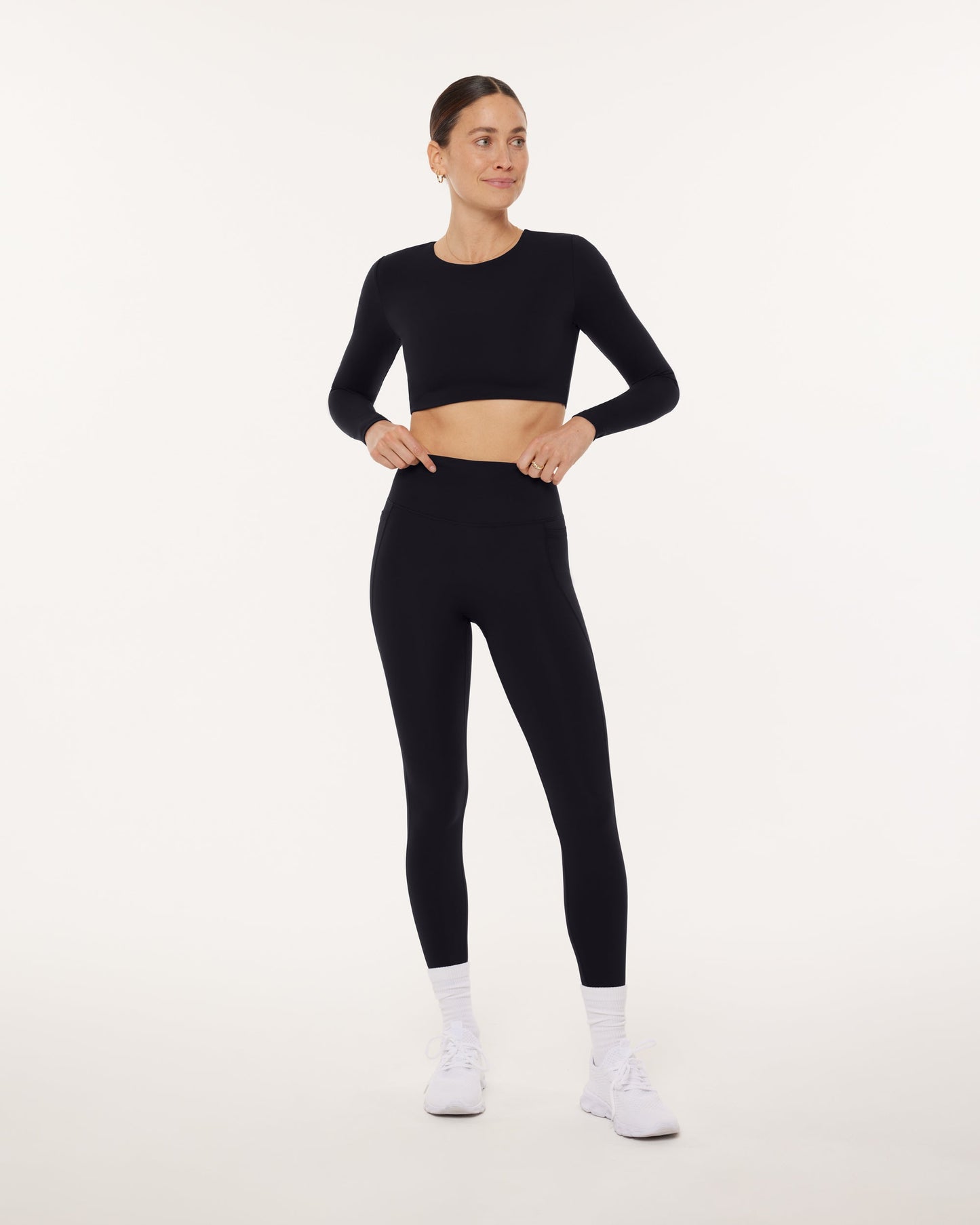 Medium-Impact Long Sleeve Workout Crop Top
