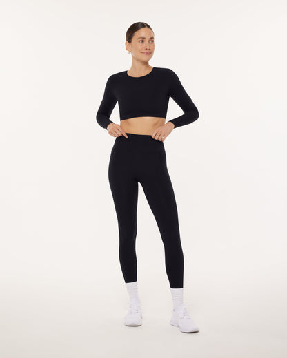 Medium-Impact Long Sleeve Workout Crop Top