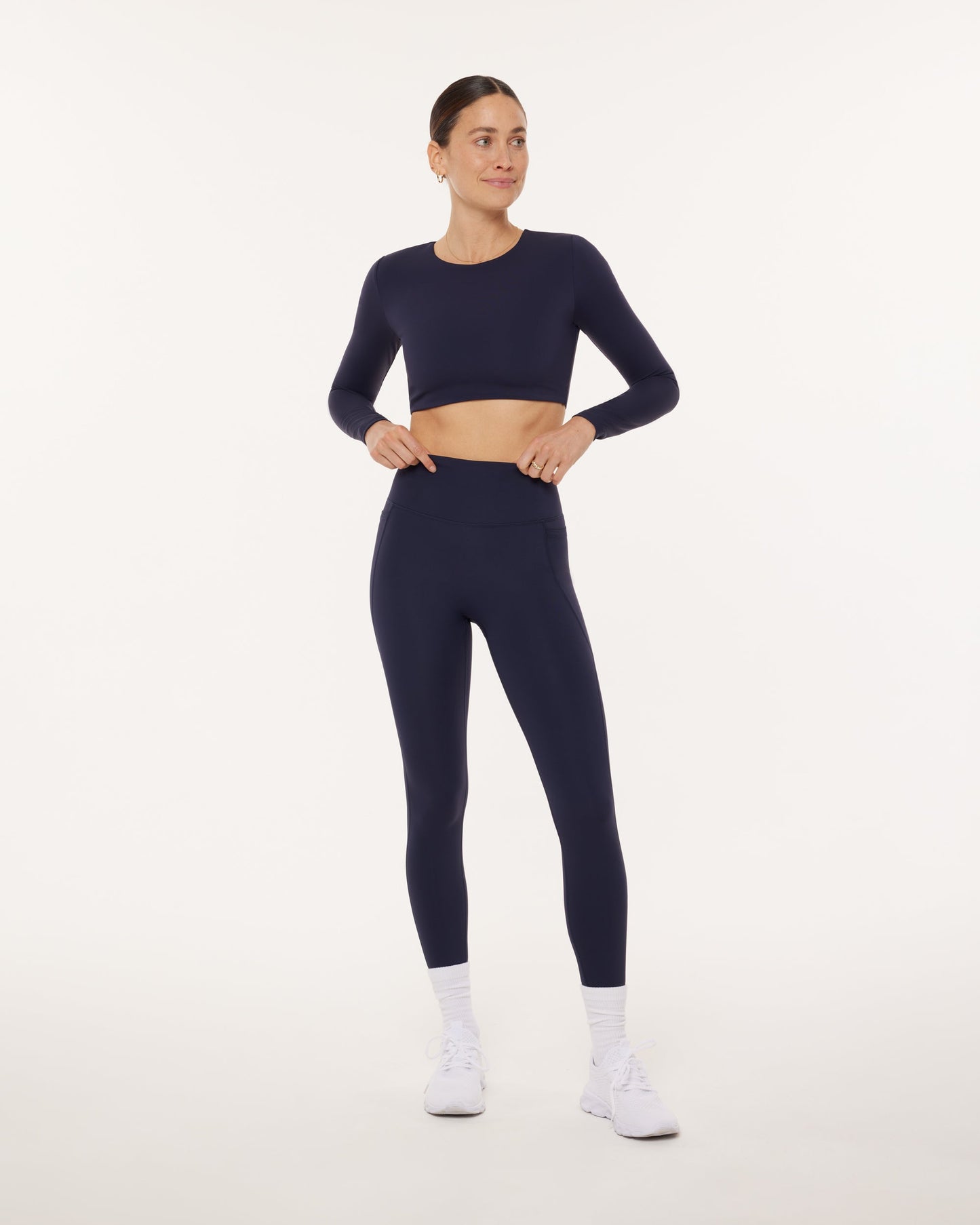 Medium-Impact Long Sleeve Workout Crop Top