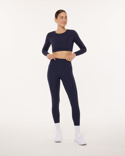 Medium-Impact Long Sleeve Workout Crop Top