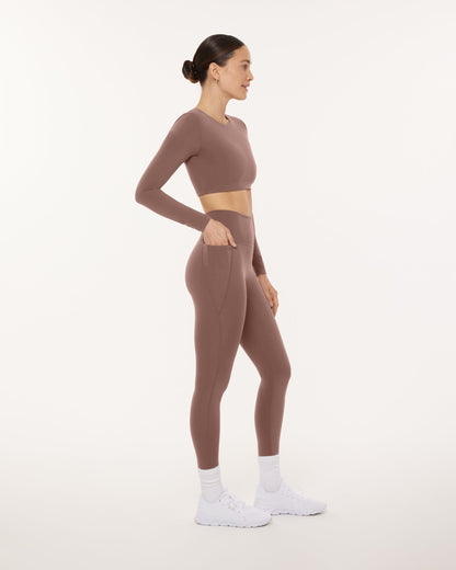 Medium-Impact Long Sleeve Workout Crop Top