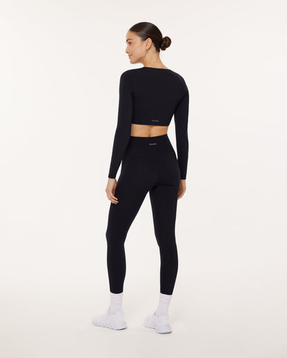 Medium-Impact Long Sleeve Workout Crop Top