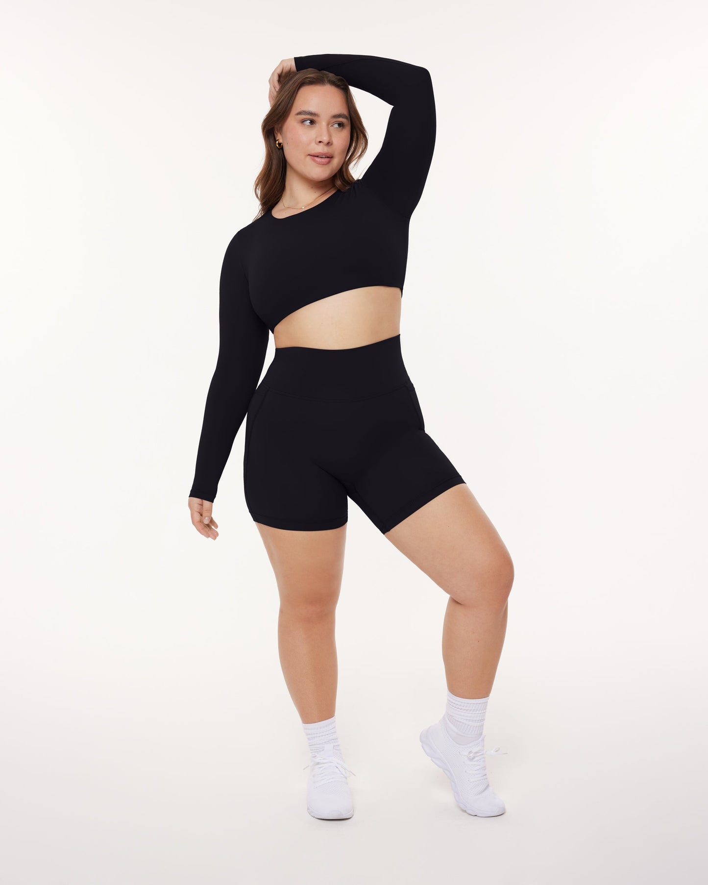 Medium-Impact Long Sleeve Workout Crop Top