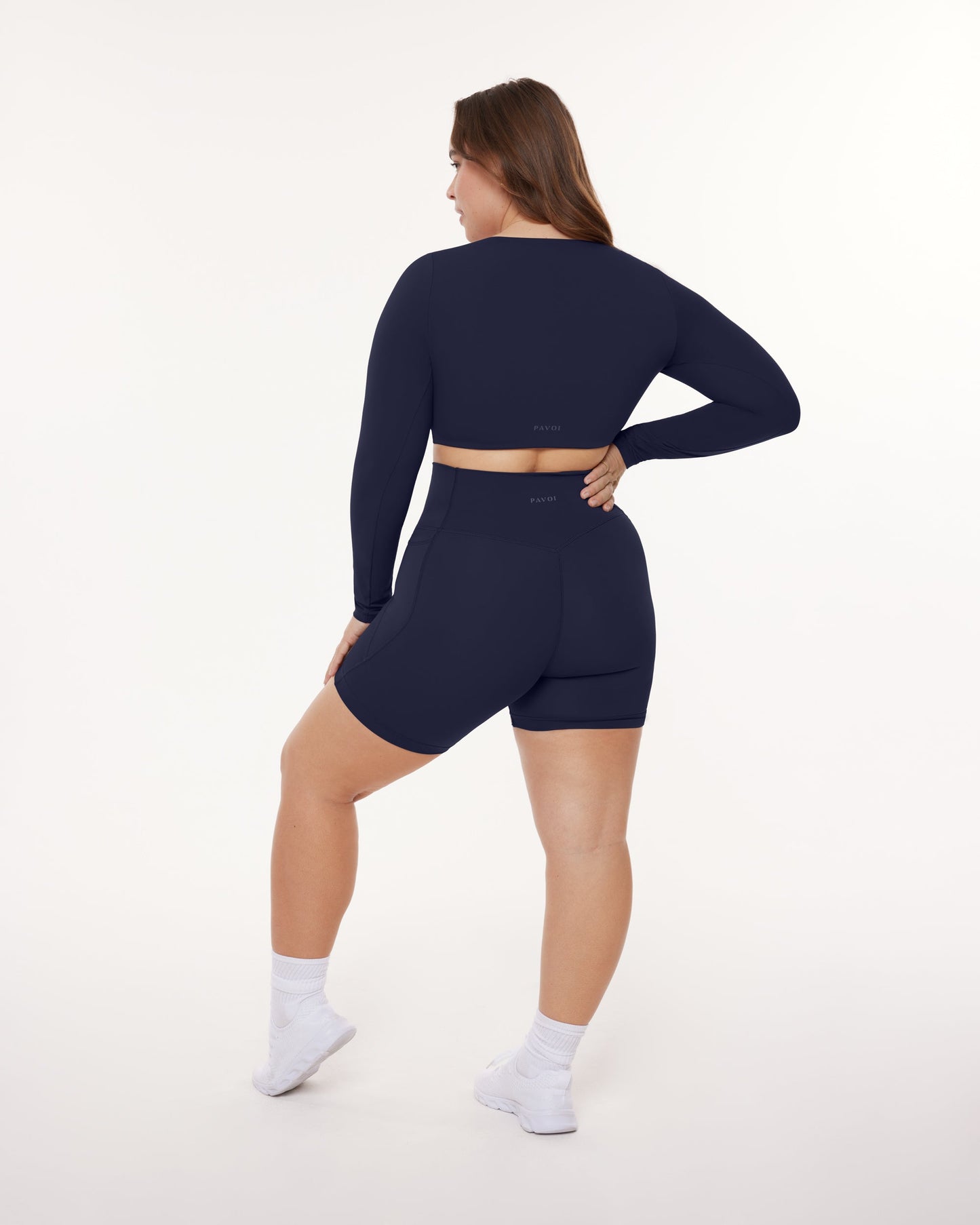 Medium-Impact Long Sleeve Workout Crop Top