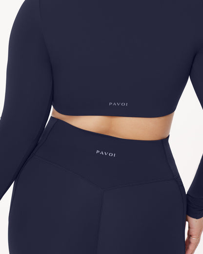 Medium-Impact Long Sleeve Workout Crop Top
