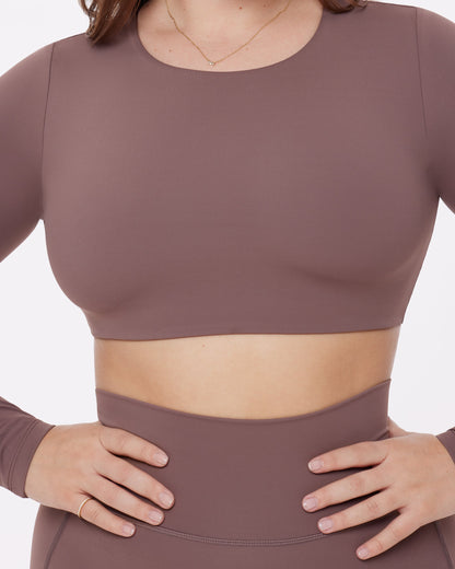 Medium-Impact Long Sleeve Workout Crop Top