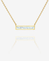 Yellow Gold White Opal