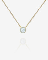 Yellow Gold White Opal