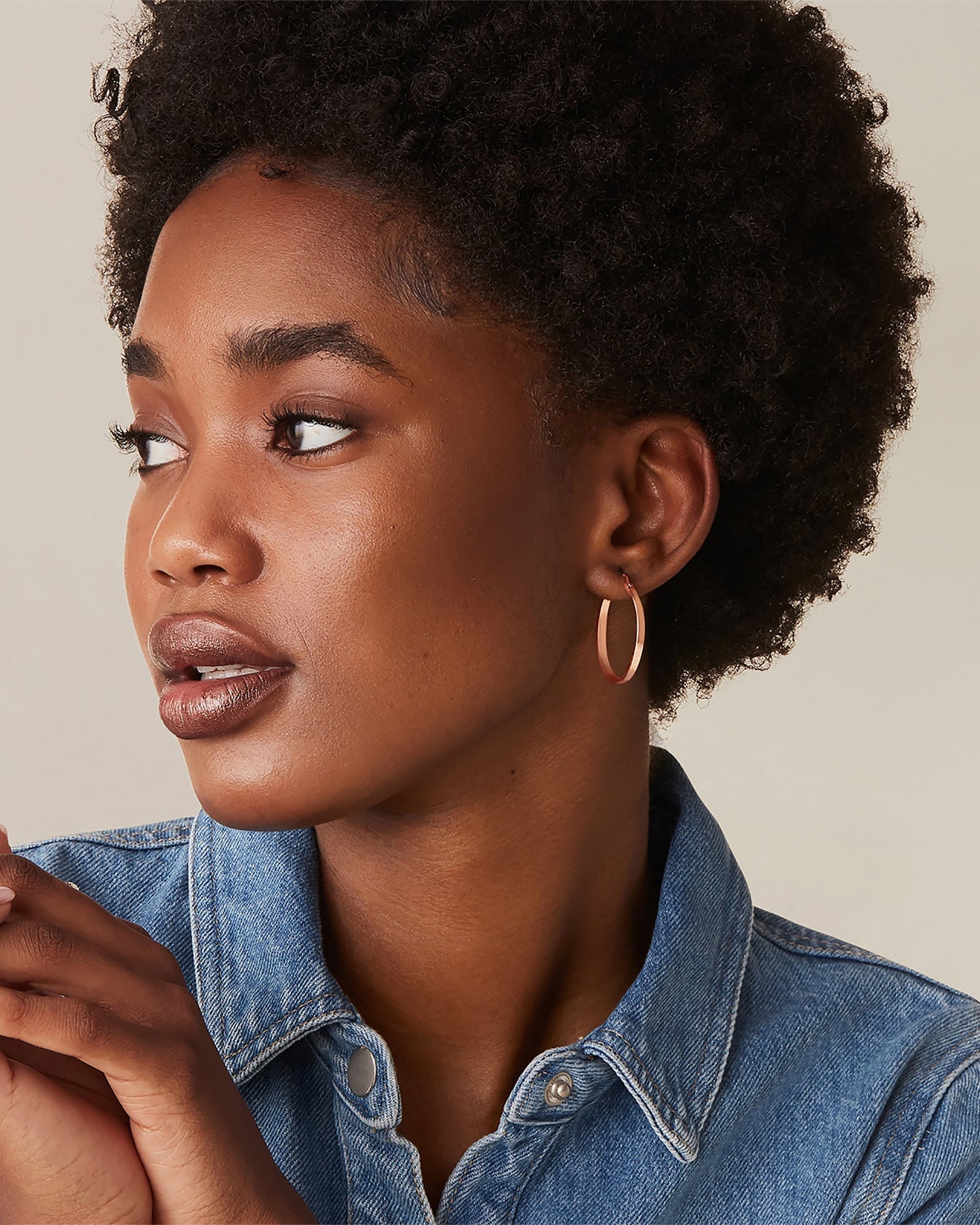 Vermeil Square Tube Hoops
