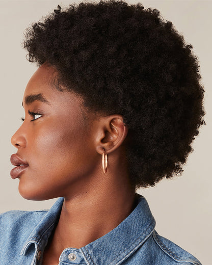 Vermeil Square Tube Hoops