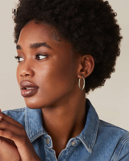 Vermeil Square Tube Hoops