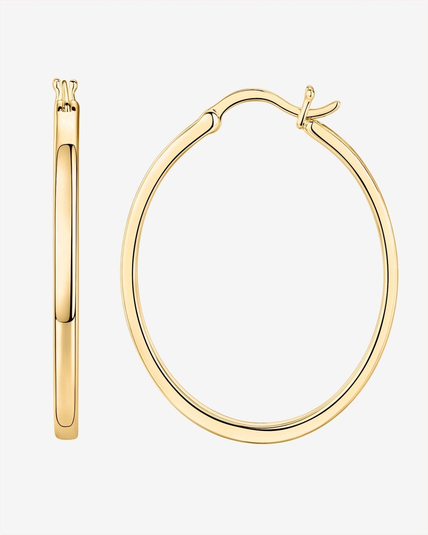 Vermeil Square Tube Hoops