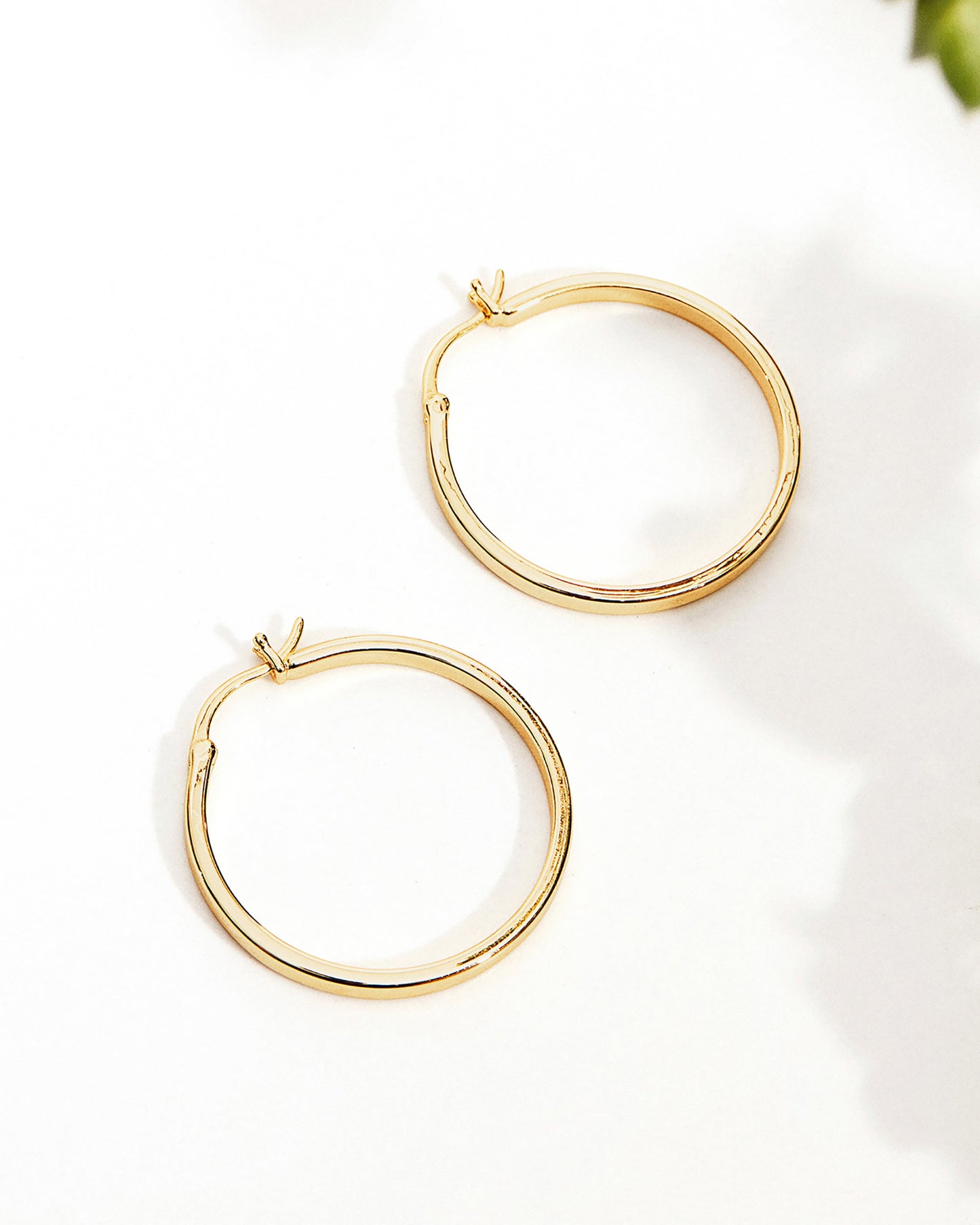 Vermeil Square Tube Hoops