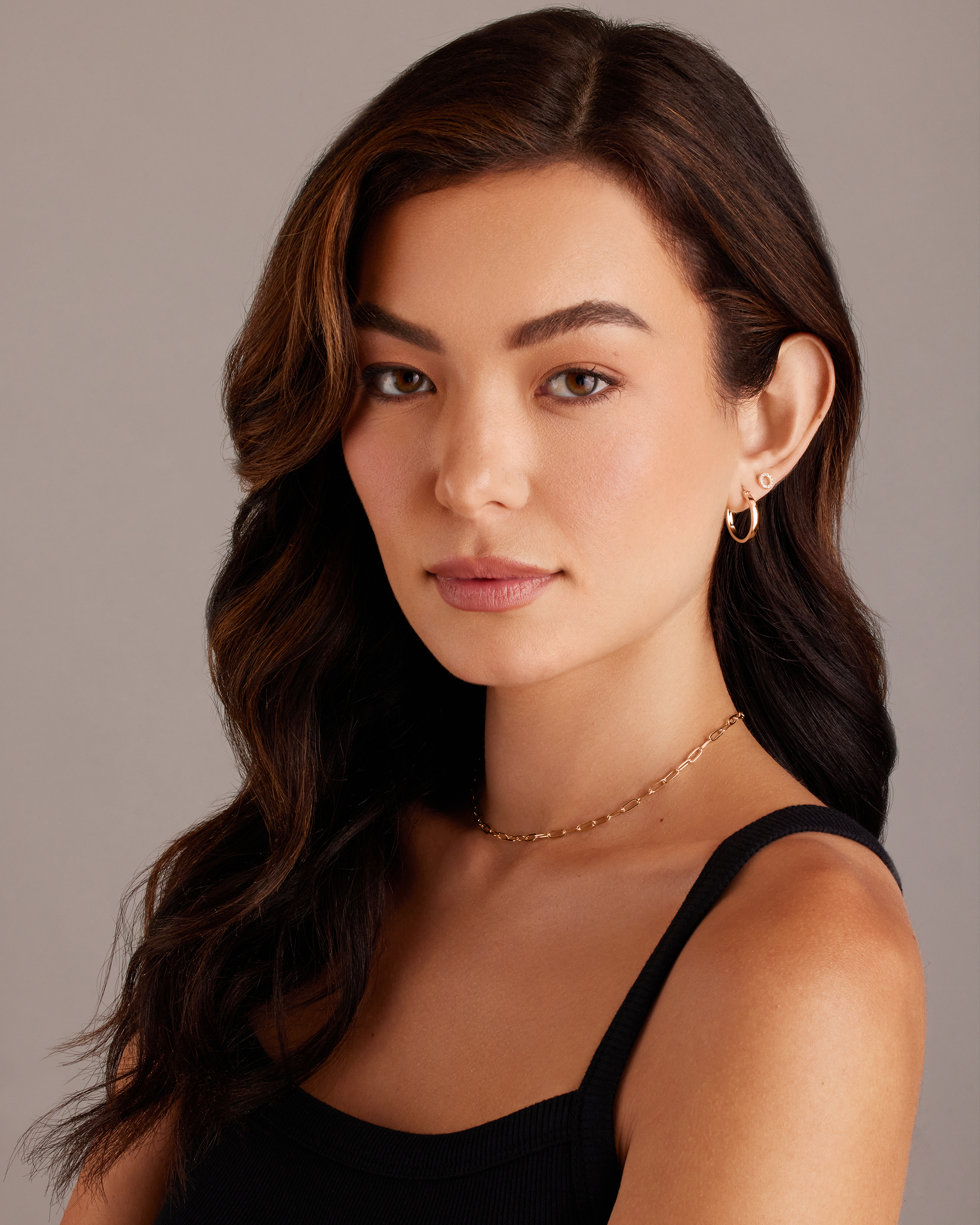 Vermeil Square Tube Hoops