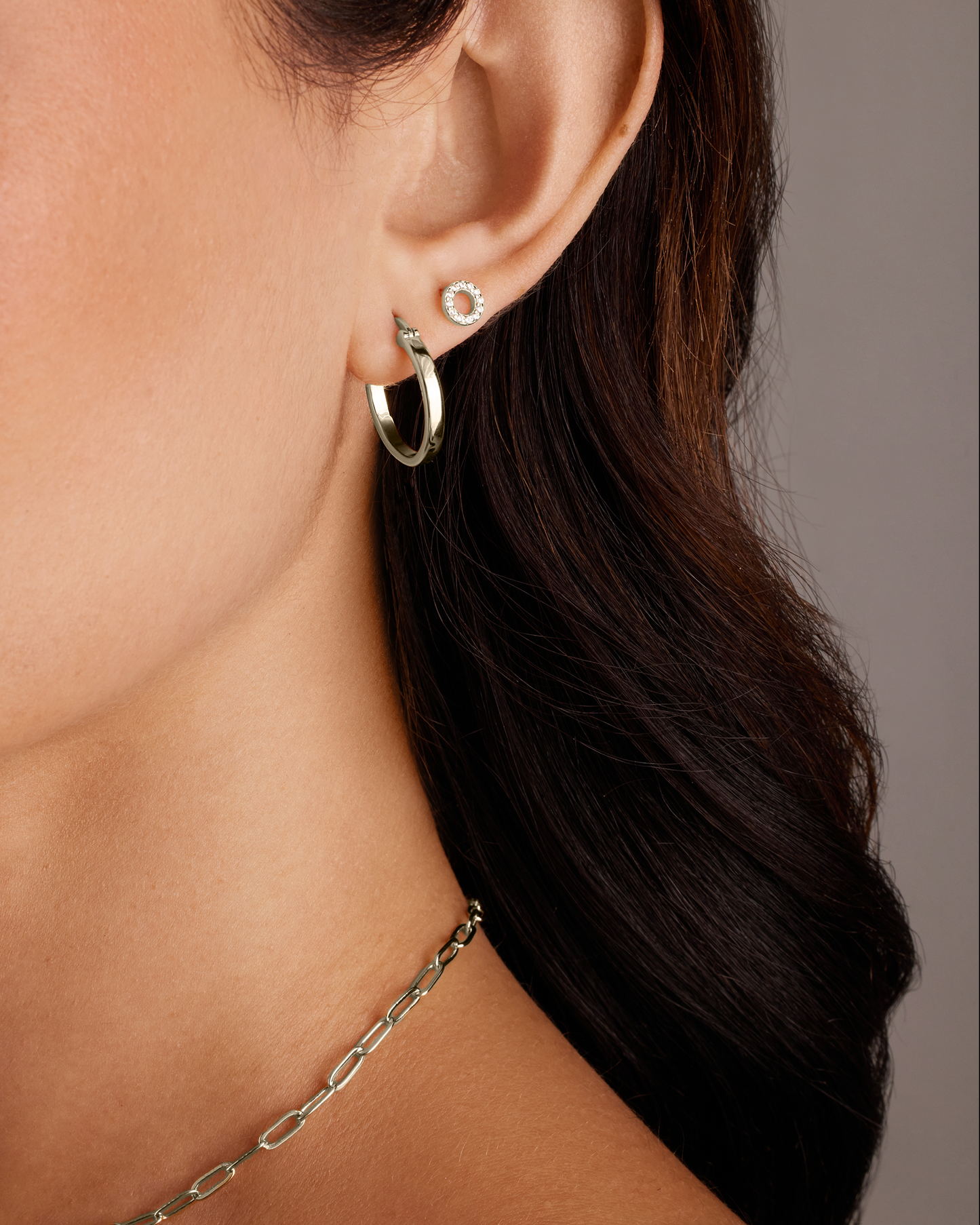 Vermeil Square Tube Hoops