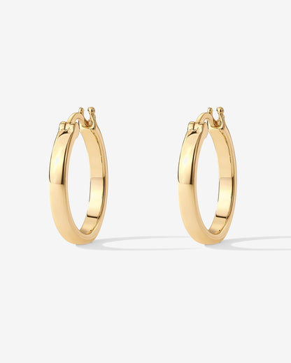 Vermeil Square Tube Hoops