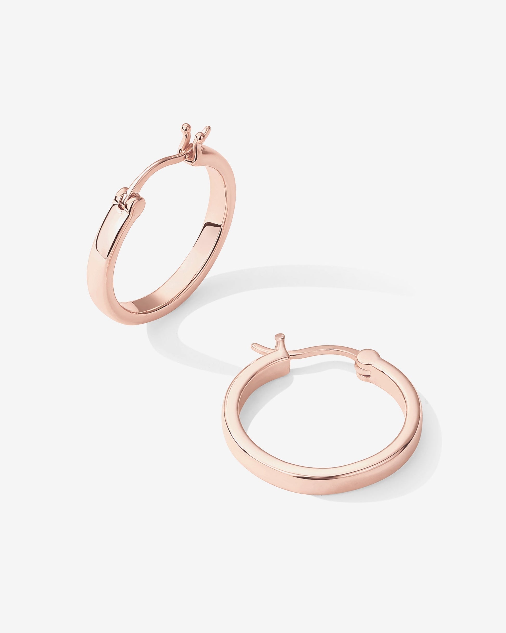 Vermeil Square Tube Hoops
