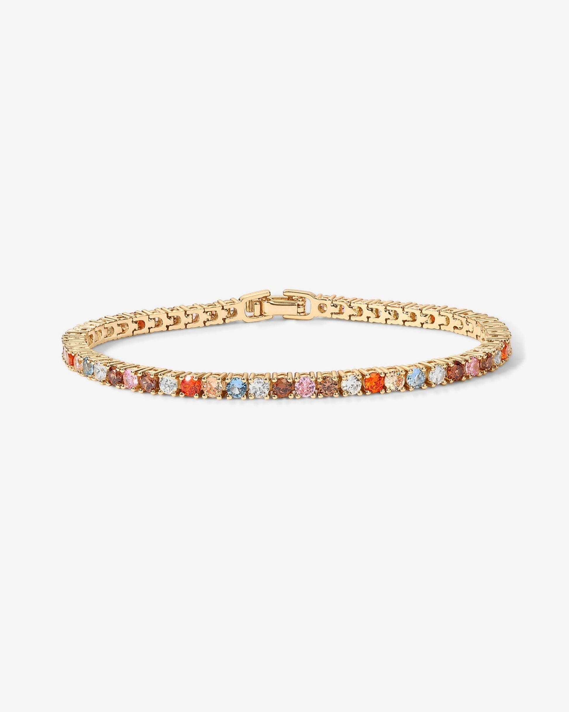 Medium Colored Cubic Zirconia Tennis Bracelet