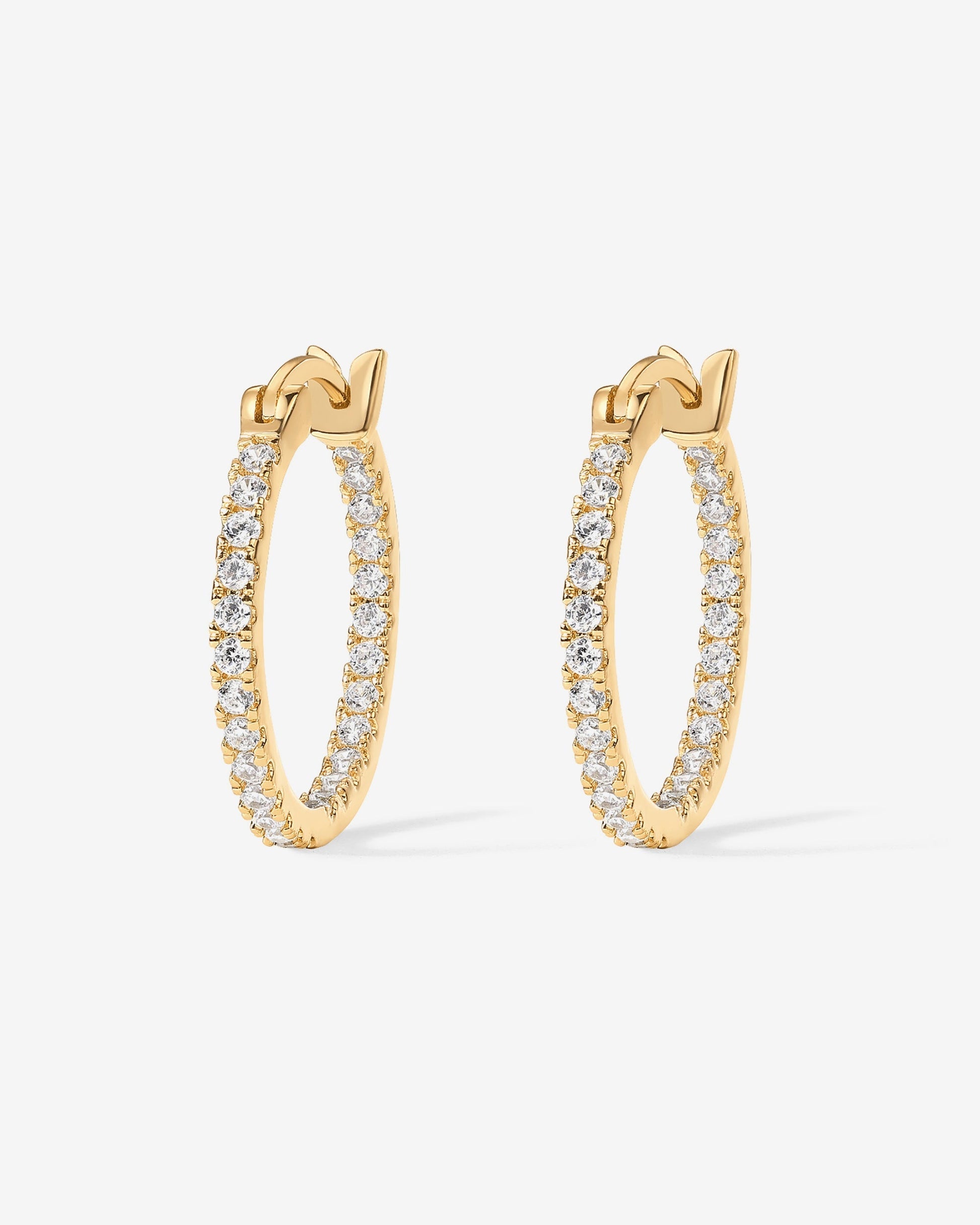 Vermeil Slim Inside-Out Hoops