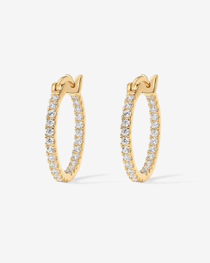 Vermeil Slim Inside-Out Hoops