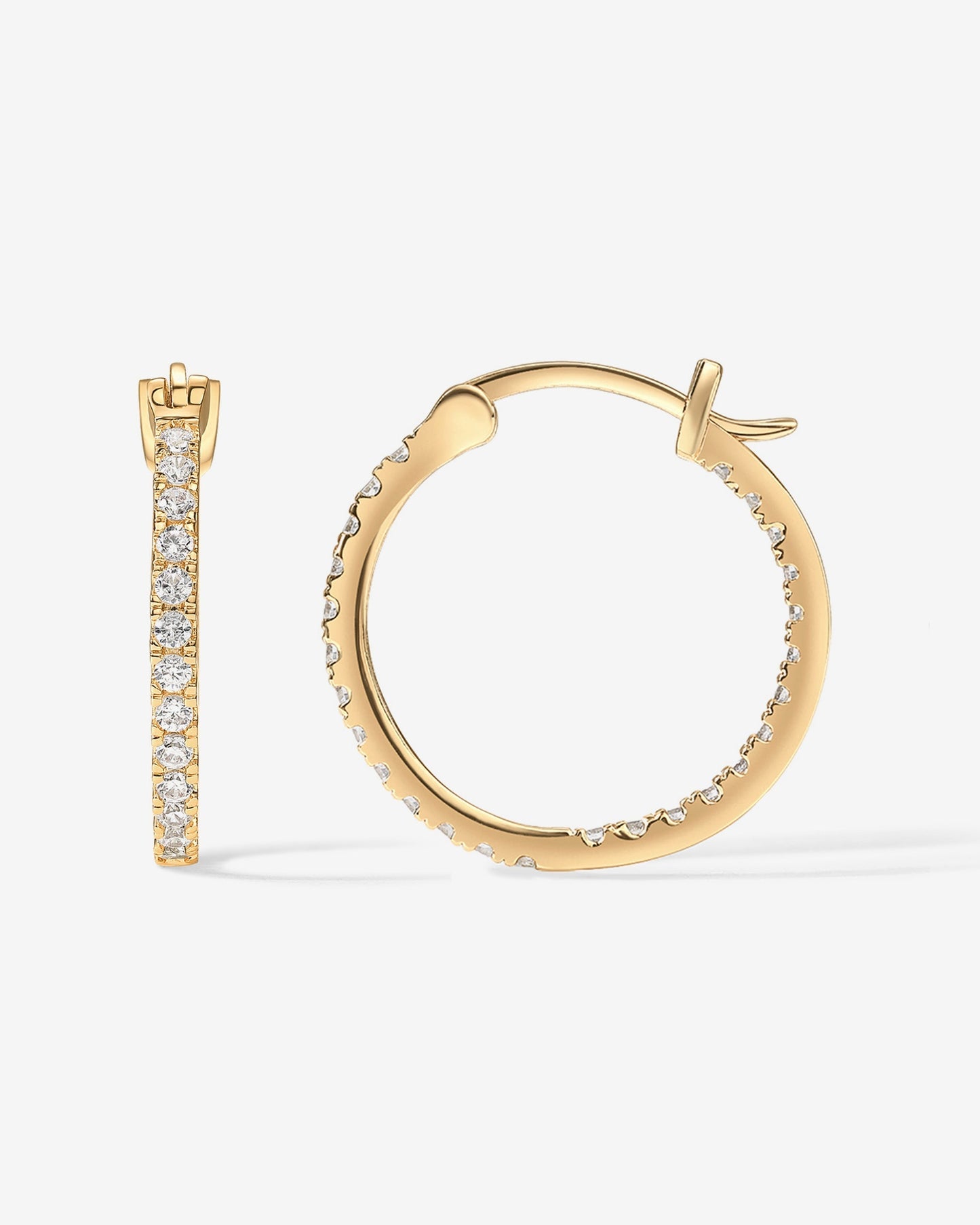 Vermeil Slim Inside-Out Hoops