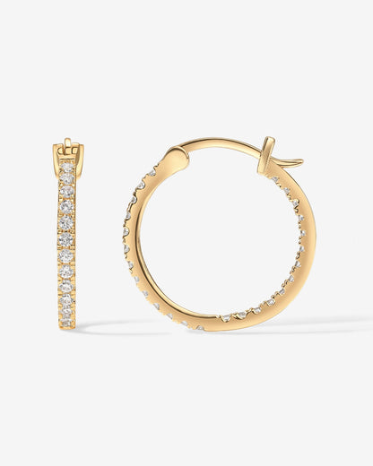 Vermeil Slim Inside-Out Hoops