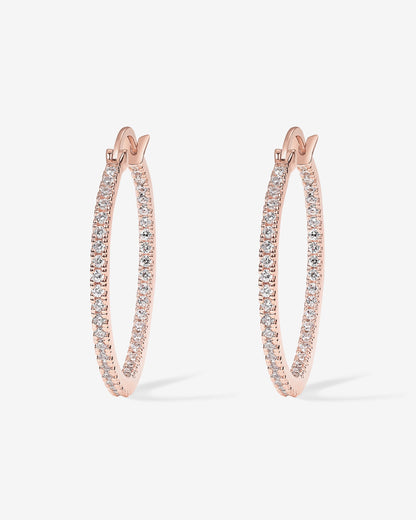 Vermeil Slim Inside-Out Hoops