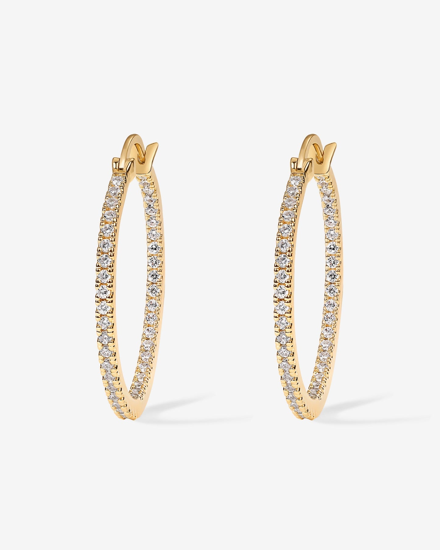Vermeil Slim Inside-Out Hoops