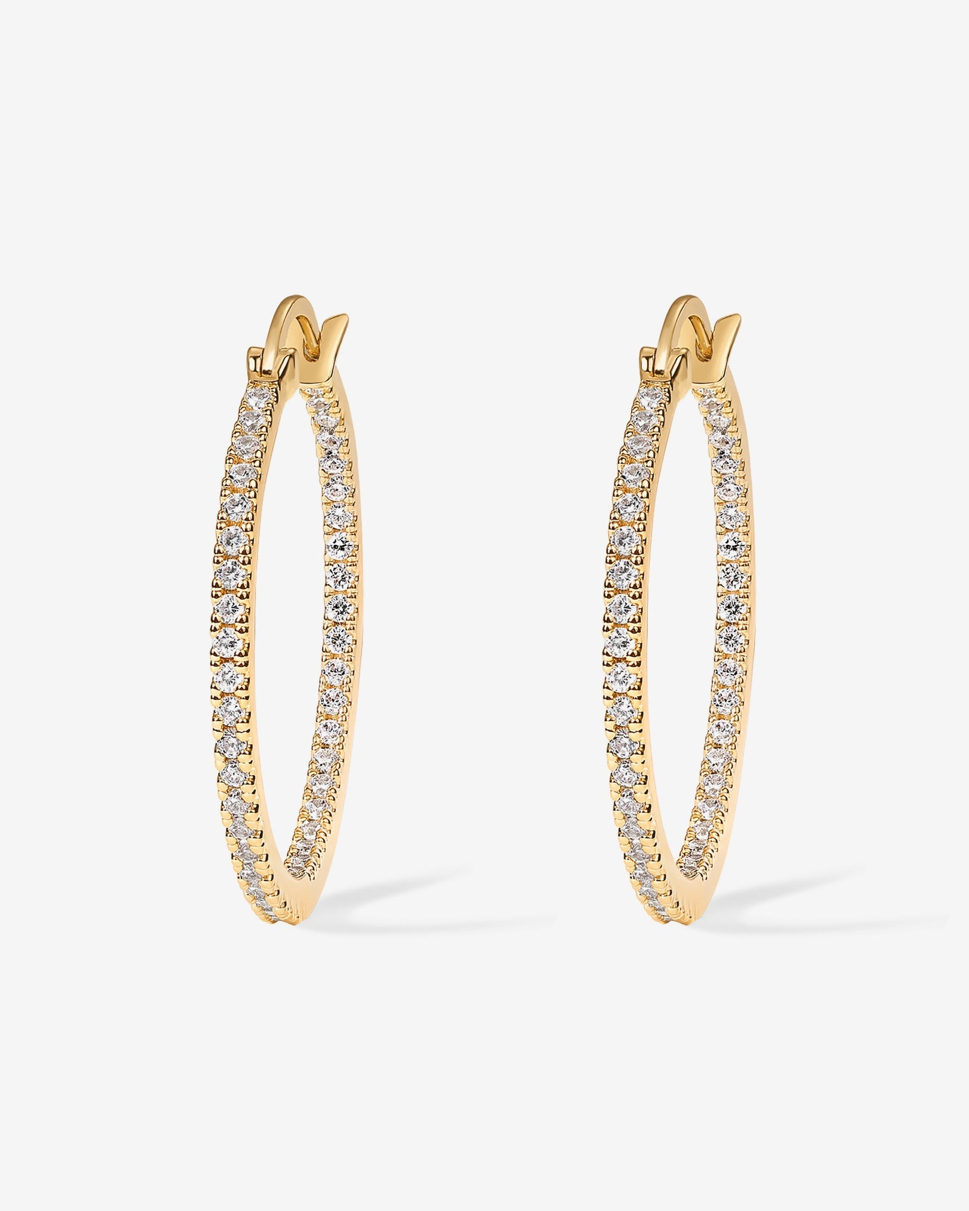 Vermeil Slim Inside-Out Hoops