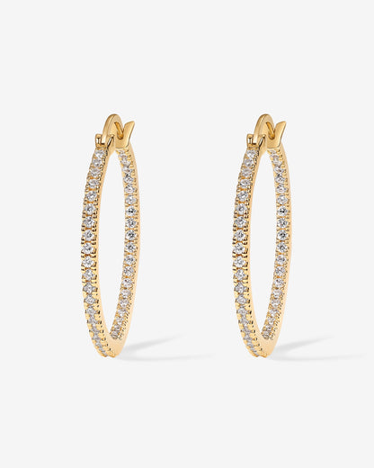 Vermeil Slim Inside-Out Hoops